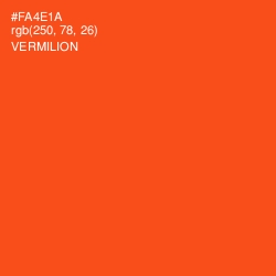 #FA4E1A - Vermilion Color Image