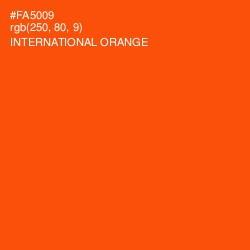 #FA5009 - International Orange Color Image