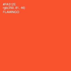 #FA512E - Flamingo Color Image