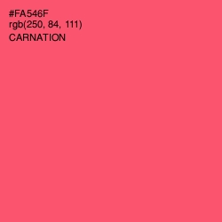 #FA546F - Carnation Color Image