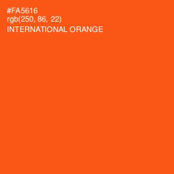 #FA5616 - International Orange Color Image