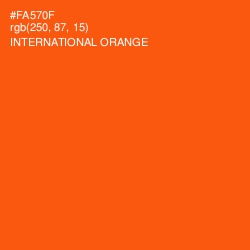 #FA570F - International Orange Color Image