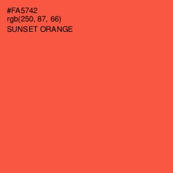 #FA5742 - Sunset Orange Color Image