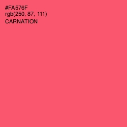 #FA576F - Carnation Color Image