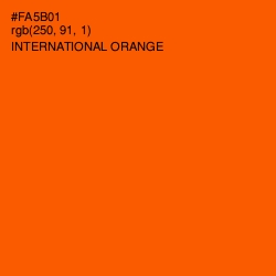 #FA5B01 - International Orange Color Image