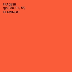 #FA5B38 - Flamingo Color Image