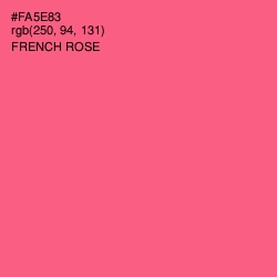 #FA5E83 - French Rose Color Image