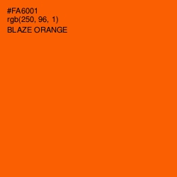 #FA6001 - Blaze Orange Color Image
