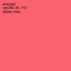#FA636E - Brink Pink Color Image