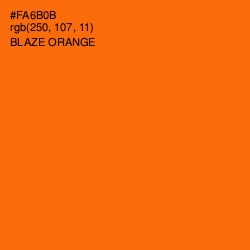 #FA6B0B - Blaze Orange Color Image