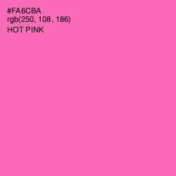 #FA6CBA - Hot Pink Color Image