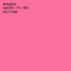 #FA6EA0 - Hot Pink Color Image