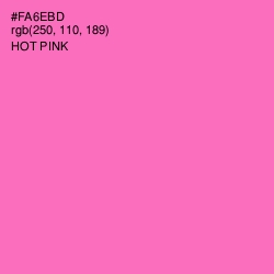 #FA6EBD - Hot Pink Color Image