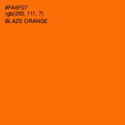 #FA6F07 - Blaze Orange Color Image