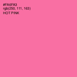 #FA6FA3 - Hot Pink Color Image
