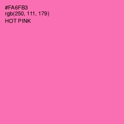#FA6FB3 - Hot Pink Color Image