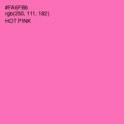 #FA6FB6 - Hot Pink Color Image