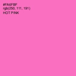 #FA6FBF - Hot Pink Color Image