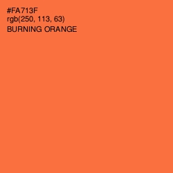 #FA713F - Burning Orange Color Image