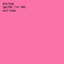 #FA72A6 - Hot Pink Color Image