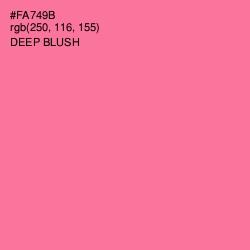 #FA749B - Deep Blush Color Image