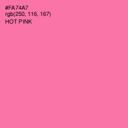 #FA74A7 - Hot Pink Color Image