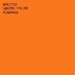 #FA771D - Pumpkin Color Image