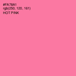 #FA78A1 - Hot Pink Color Image