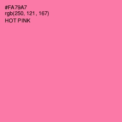 #FA79A7 - Hot Pink Color Image