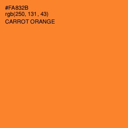 #FA832B - Carrot Orange Color Image