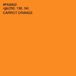 #FA8A22 - Carrot Orange Color Image