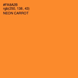 #FA8A2B - Neon Carrot Color Image