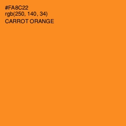 #FA8C22 - Carrot Orange Color Image