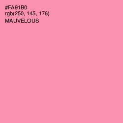 #FA91B0 - Mauvelous Color Image