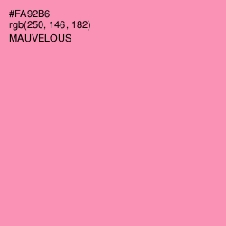 #FA92B6 - Mauvelous Color Image