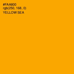 #FAA800 - Yellow Sea Color Image