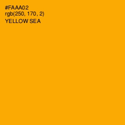 #FAAA02 - Yellow Sea Color Image