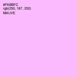 #FABBFC - Mauve Color Image