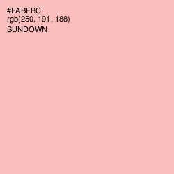 #FABFBC - Sundown Color Image