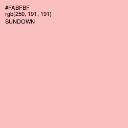 #FABFBF - Sundown Color Image