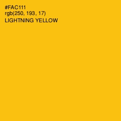 #FAC111 - Lightning Yellow Color Image