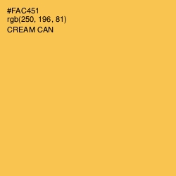 #FAC451 - Cream Can Color Image