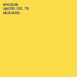 #FADE4B - Mustard Color Image