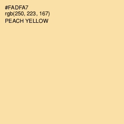 #FADFA7 - Peach Yellow Color Image