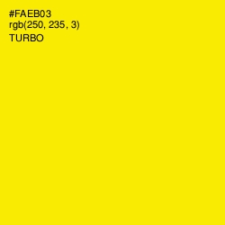 #FAEB03 - Turbo Color Image
