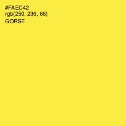 #FAEC42 - Gorse Color Image