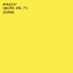 #FAEC47 - Gorse Color Image