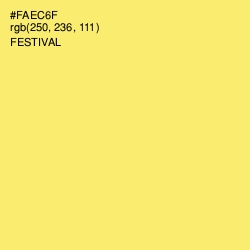 #FAEC6F - Festival Color Image