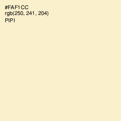 #FAF1CC - Pipi Color Image