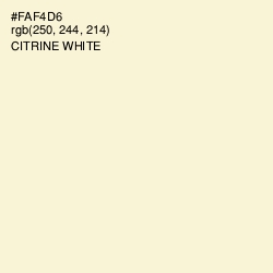 #FAF4D6 - Citrine White Color Image